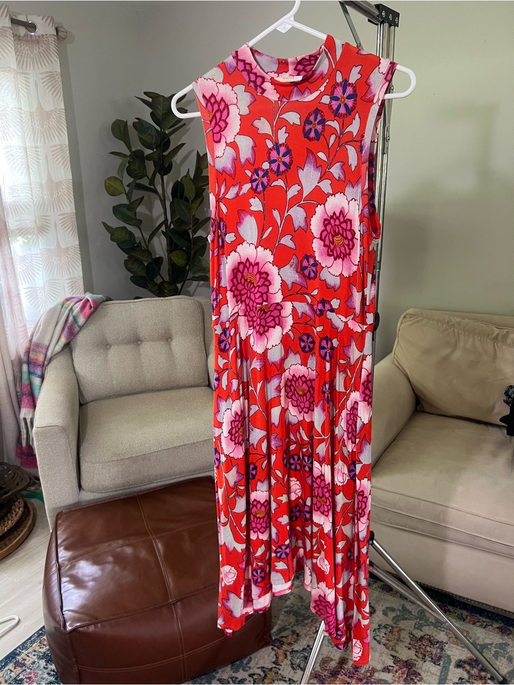 **MAEVE by Anthropologie Floral Jersey-Knit Midi Dress | Size M**